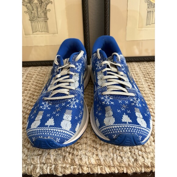 Brooks Revel 3 Run Merry Ugly Sweater Christmas Women’s Running Shoes Blue 8B - Picture 2 of 11
